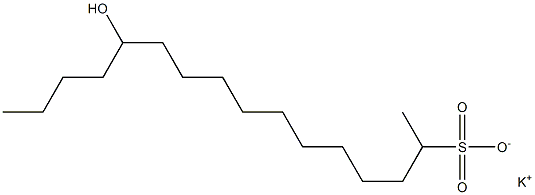 12-Hydroxyhexadecane-2-sulfonic acid potassium salt Struktur