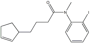 4-(2-Cyclopentenyl)-N-(2-iodophenyl)-N-methylbutanamide Struktur