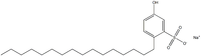 5-Hydroxy-2-hexadecylbenzenesulfonic acid sodium salt Struktur