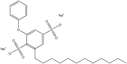 3-Dodecyl[oxybisbenzene]-2,5-disulfonic acid disodium salt Struktur