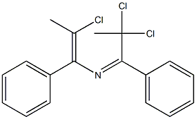 2,2,6-Trichloro-3,5-diphenyl-4-aza-3,5-heptadiene Struktur