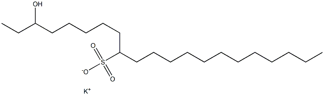 3-Hydroxyhenicosane-9-sulfonic acid potassium salt Struktur