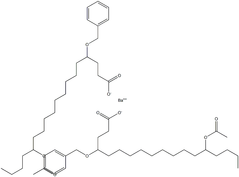 Bis(4-benzyloxy-14-acetyloxystearic acid)barium salt Struktur