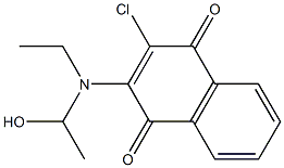 2-[(1-Hydroxyethyl)ethylamino]-3-chloro-1,4-naphthoquinone Struktur