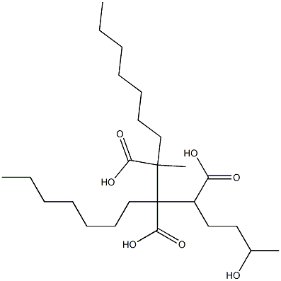 Butane-1,2,3-tricarboxylic acid 1-(3-hydroxybutyl)2,3-diheptyl ester Struktur