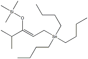 4-Methyl-1-tributylstannyl-3-trimethylsilyloxy-2-pentene Struktur