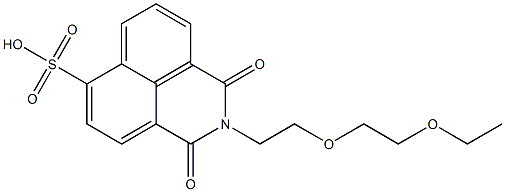 2-[2-(2-Ethoxyethoxy)ethyl]-2,3-dihydro-1,3-dioxo-1H-benzo[de]isoquinoline-6-sulfonic acid Struktur