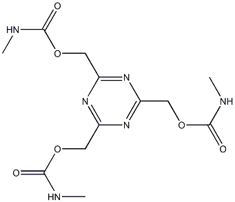 1,3,5-Triazine-2,4,6-trimethanol tris(N-methylcarbamate) Struktur