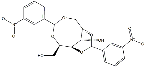 2-O,6-O:3-O,5-O-Bis(3-nitrobenzylidene)-L-glucitol Struktur