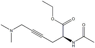 [S,(+)]-2-(Acetylamino)-6-(dimethylamino)-4-hexynoic acid ethyl ester Struktur