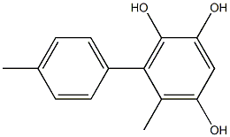 6-(4-Methylphenyl)-5-methylbenzene-1,2,4-triol Struktur