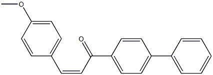 (2Z)-3-(4-Methoxyphenyl)-1-(4-phenylphenyl)-2-propen-1-one Struktur