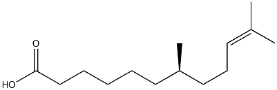 [R,(+)]-7,11-Dimethyl-10-dodecenoic acid Struktur