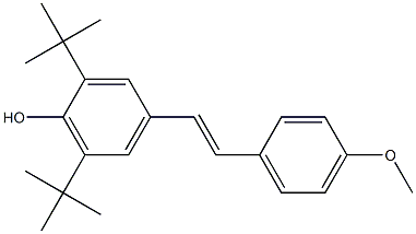 4-[(E)-2-(4-Methoxyphenyl)ethenyl]-2,6-di-tert-butylphenol Struktur