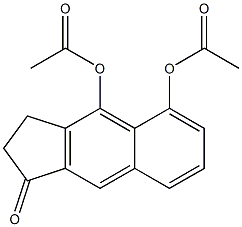 2,3-Dihydro-4,5-diacetoxy-1H-benz[f]inden-1-one Struktur