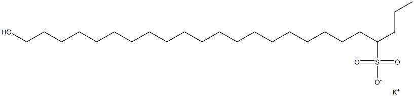 24-Hydroxytetracosane-4-sulfonic acid potassium salt Struktur