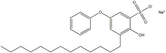 4-Hydroxy-5-tridecyl[oxybisbenzene]-3-sulfonic acid sodium salt Struktur