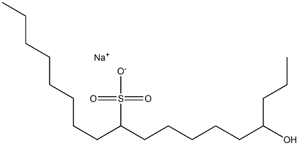 15-Hydroxyoctadecane-9-sulfonic acid sodium salt Struktur