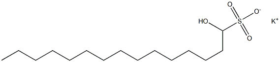 1-Hydroxypentadecane-1-sulfonic acid potassium salt Struktur