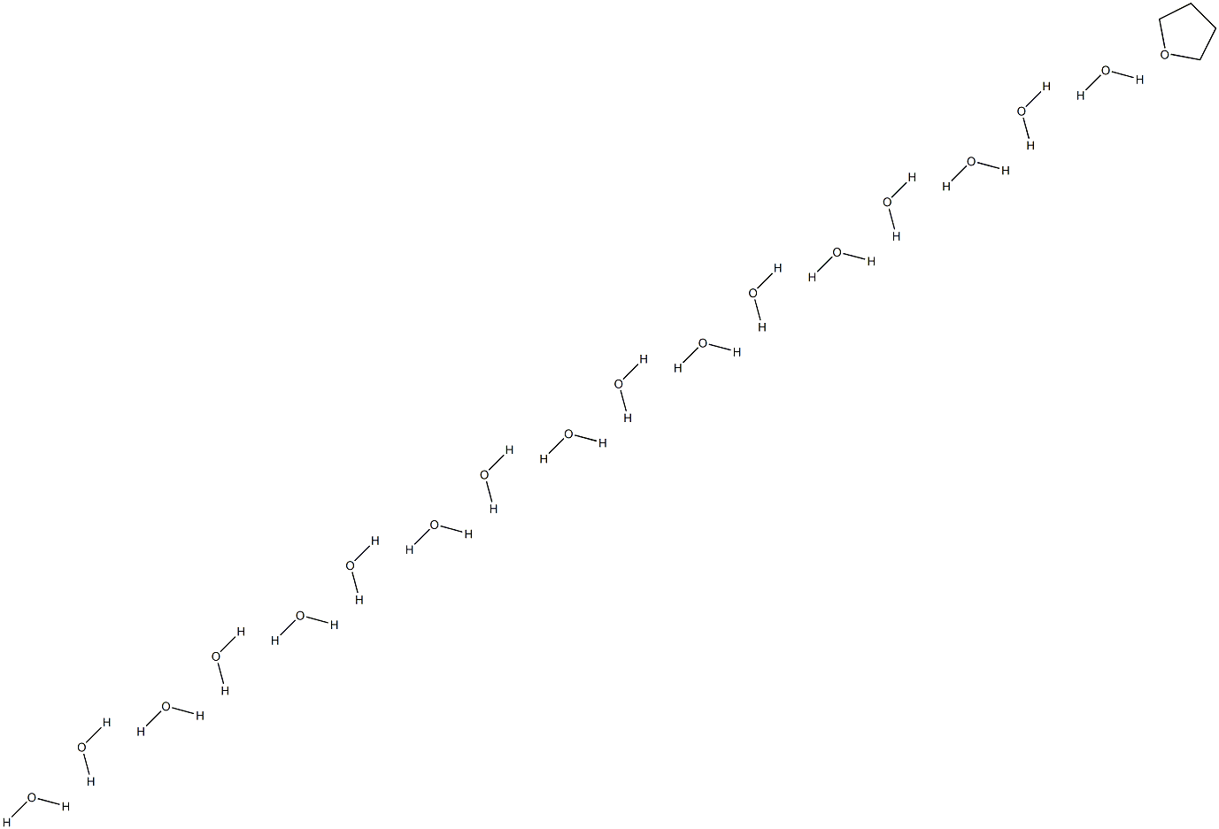 Tetrahydrofuran heptadecahydrate Struktur