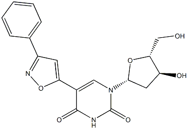 5-[3-Phenylisoxazol-5-yl]-2'-deoxyuridine Struktur