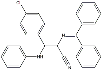 3-[Phenylamino]-3-(4-chlorophenyl)-2-[(diphenylmethylene)amino]propanenitrile Struktur