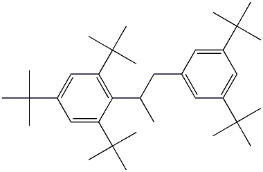 2-(2,4,6-Tri-tert-butylphenyl)-1-(3,5-di-tert-butylphenyl)propane Struktur