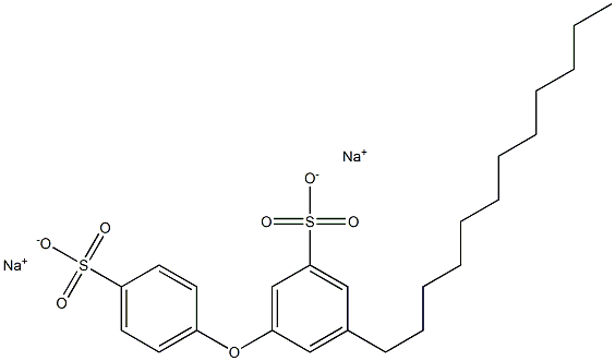 3-Dodecyl[oxybisbenzene]-5,4'-disulfonic acid disodium salt Struktur