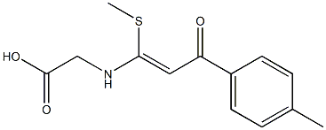 N-[1-(Methylthio)-3-(4-methylphenyl)-3-oxo-1-propenyl]glycine Struktur