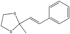 2-Methyl-2-styryl-1,3-dithiolane Struktur