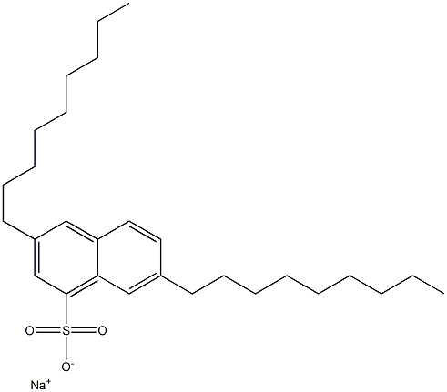 3,7-Dinonyl-1-naphthalenesulfonic acid sodium salt Struktur