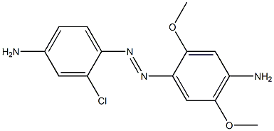 2,5-Dimethoxy-4-amino-2'-chloro-4'-aminoazobenzene Struktur