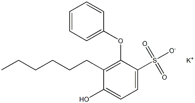 5-Hydroxy-6-hexyl[oxybisbenzene]-2-sulfonic acid potassium salt Struktur