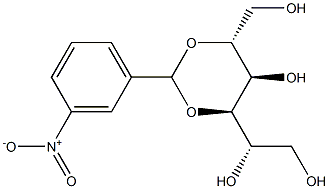 3-O,5-O-(3-Nitrobenzylidene)-D-glucitol Struktur