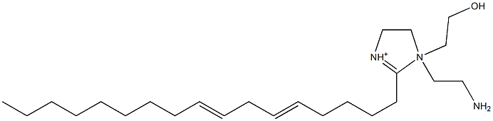 1-(2-Aminoethyl)-2-(5,8-heptadecadienyl)-4,5-dihydro-1-(2-hydroxyethyl)imidazolium Struktur