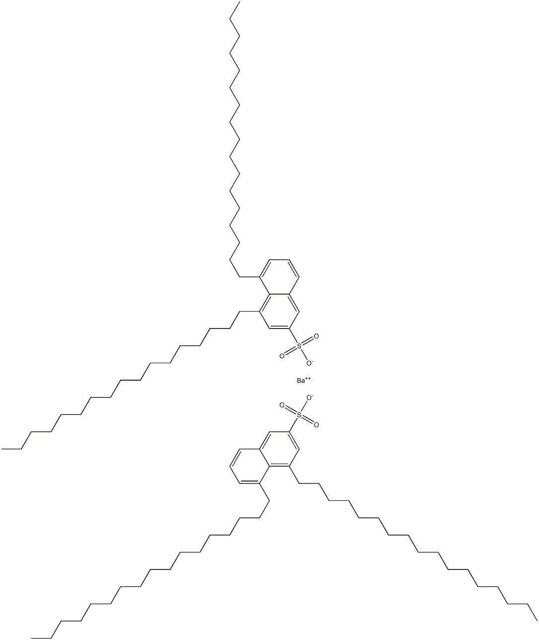 Bis(4,5-diheptadecyl-2-naphthalenesulfonic acid)barium salt Struktur