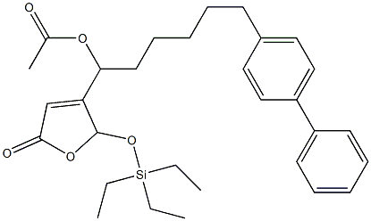 Acetic acid 1-[[2,5-dihydro-5-oxo-2-(triethylsiloxy)furan]-3-yl]-6-(biphenyl-4-yl)hexyl ester Struktur