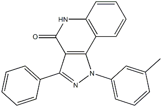 1-(3-Methylphenyl)-3-phenyl-1H-pyrazolo[4,3-c]quinolin-4(5H)-one Struktur