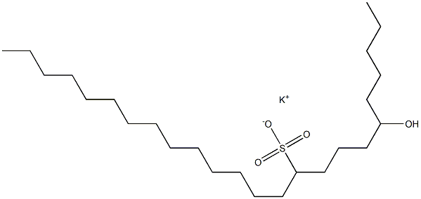 6-Hydroxytetracosane-10-sulfonic acid potassium salt Struktur