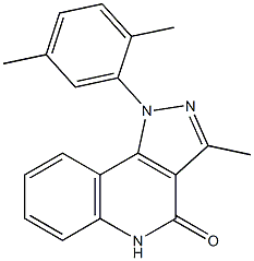 1-(2,5-Dimethylphenyl)-3-methyl-1H-pyrazolo[4,3-c]quinolin-4(5H)-one Struktur