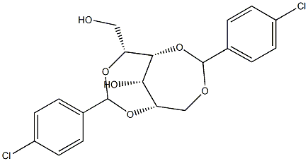 2-O,5-O:3-O,6-O-Bis(4-chlorobenzylidene)-L-glucitol Struktur