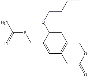 3-[[(Aminoiminomethyl)thio]methyl]-4-butoxybenzeneacetic acid methyl ester Struktur