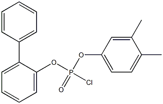 Chlorophosphonic acid 2-biphenylyl 3,4-xylyl ester Struktur