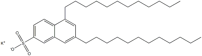 5,7-Didodecyl-2-naphthalenesulfonic acid potassium salt Struktur