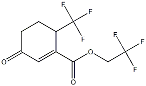 1-(Trifluoromethyl)-4-oxo-2-cyclohexene-2-carboxylic acid 2,2,2-trifluoroethyl ester Struktur