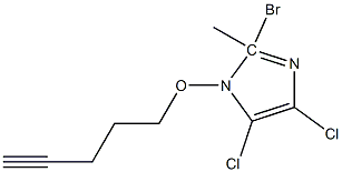 2-Bromo-4,5-dichloro 1-(4-pentynyloxy)methyl-1H-imidazole Struktur