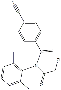 N-[1-(4-Cyanophenyl)vinyl]-N-(2,6-dimethylphenyl)-2-chloroacetamide Struktur