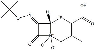 7-[(E)-(tert-Butyloxy)imino]-3-methyl-4-carboxycepham-3-ene 1,1-dioxide Struktur