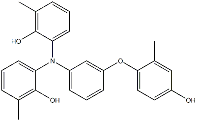 N,N-Bis(2-hydroxy-3-methylphenyl)-3-(4-hydroxy-2-methylphenoxy)benzenamine Struktur