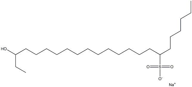 21-Hydroxytricosane-7-sulfonic acid sodium salt Struktur